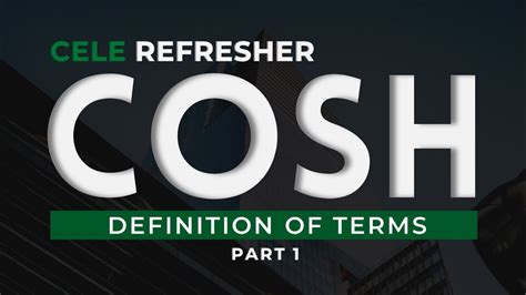 cosh meaning in safety|Iba pa.